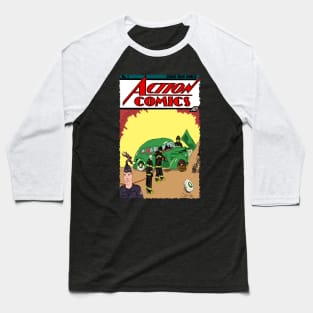Action Comics Firefighters Baseball T-Shirt